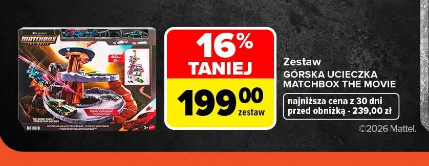 Zestaw Górska Ucieczka Matchbox The Movie promocja w Carrefour