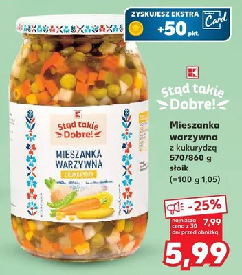 Mieszanka warzywna z kukurydzą promocja w Kaufland