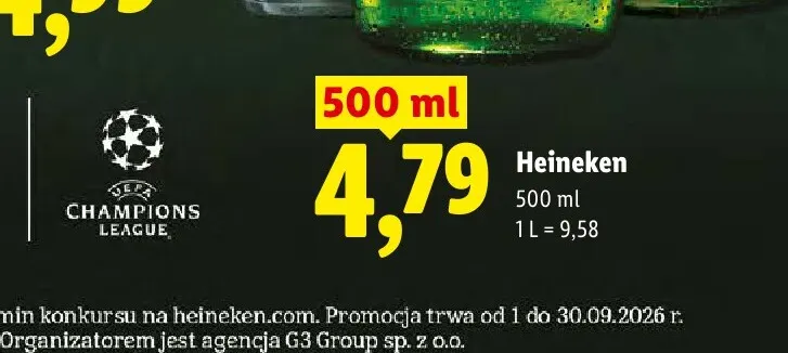 Piwo Heineken promocja w Lidl
