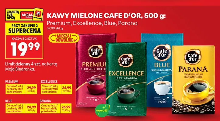 Kawa mielona Cafe D'Or Parana promocja w Biedronka