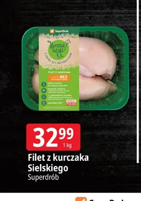 Filet z kurczaka Sielskiego SuperDrob promocja w Leclerc