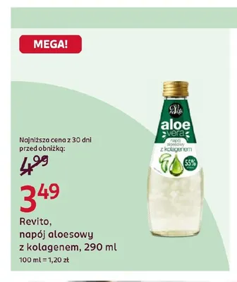 Napój aloesowy z kolagenem Revito promocja w Rossmann