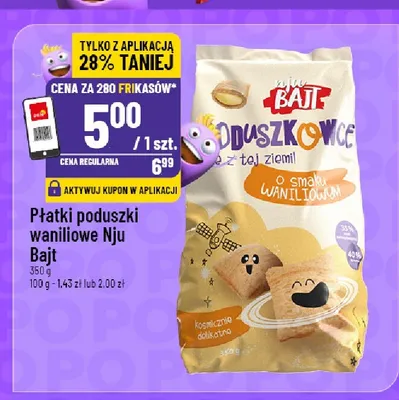 Płatki poduszki waniliowe Nju Bajt Poduszkowce promocja w POLOmarket