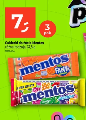 Cukierki do żucia Mentos Fanta 3-pak promocja w Dealz