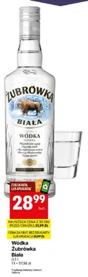 Wódka Żubrówka Biała promocja w Delikatesy Centrum