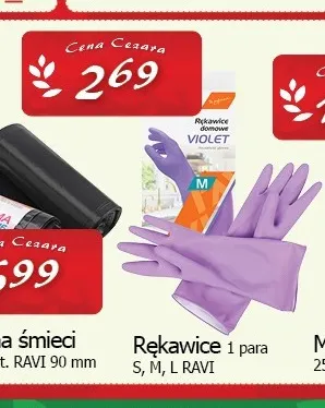 Rękawice domowe Ravi promocja w CEZAR Delikatesy