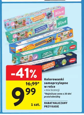 Kolorowanki samoprzylepne w rolce promocja w Intermarche