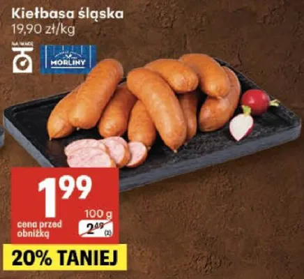 Kiełbasa śląska promocja w Delikatesy Centrum