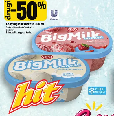 Lody Big Milk Intense śmietanka promocja w TOPAZ