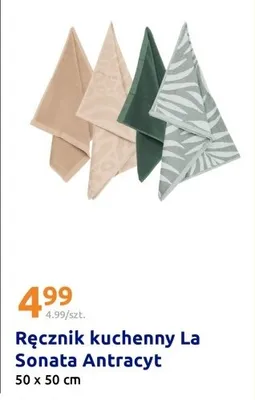 Ręcznik kuchenny La Sonata Antracyt promocja w Action