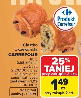 Ciastko z czekoladą promocja w Carrefour