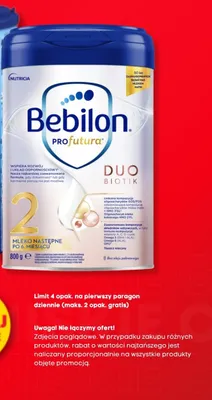 Mleko następne Bebilon Profutura Duo Biotik 2 promocja w Kaufland