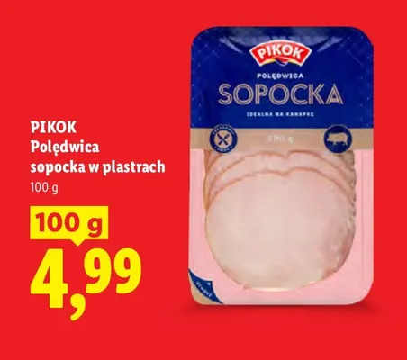 Polędwica sopocka w plastrach Pikok promocja w Lidl