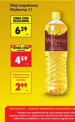 Olej rzepakowy promocja w Biedronka