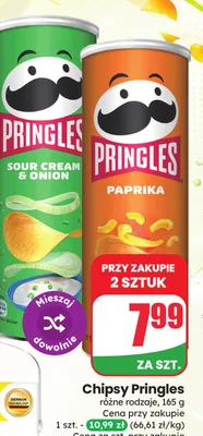 Chipsy Pringles Paprika promocja w Dino