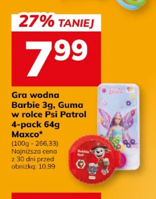 Guma w rolce Psi Patrol Maxco 4-pak 64g promocja w Hitpol