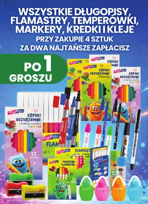 Kredki bezdrzewne o przekroju w kształcie kwiatka GryzMaki promocja w Dino