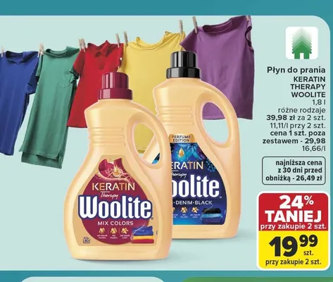 Płyn do prania Woolite Keratin Therapy promocja w Carrefour
