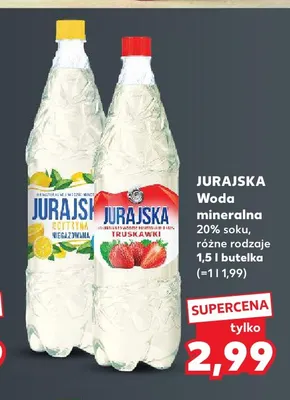 Woda mineralna 20% soku Jurajska promocja w Kaufland