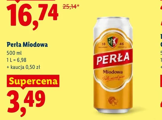 Piwo Perła Miodowa promocja w Lidl