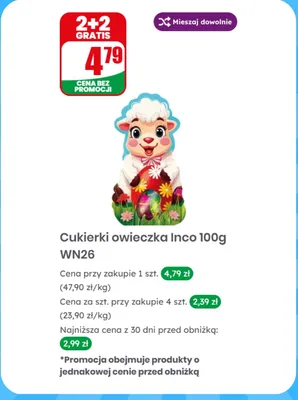 Cukierki owieczka promocja w Dino