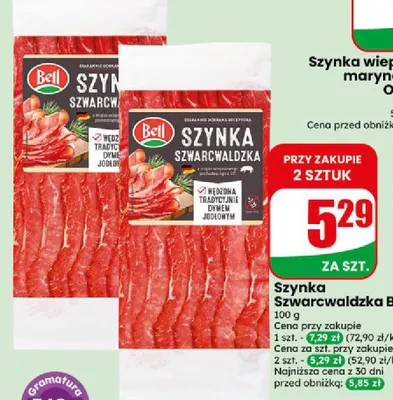 Szynka szwarcwaldzka Bell promocja w Dino