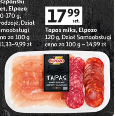 Tapas miks dział samoobsługi promocja w Auchan