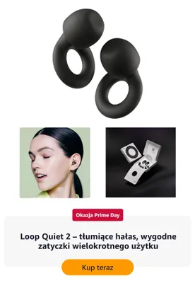 Zatyczki do uszu Loop Quiet 2 promocja w Amazon