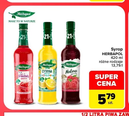 Syrop Herbapol cytryna lemoniadowa promocja w Carrefour