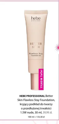 Podkład do twarzy Hebe Professional Better Skin Flawless Stay Foundation 1,5W nude promocja w Hebe