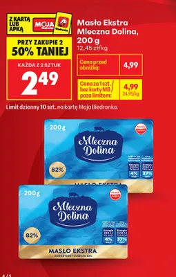 Masło ekstra Mleczna Dolina promocja w Biedronka