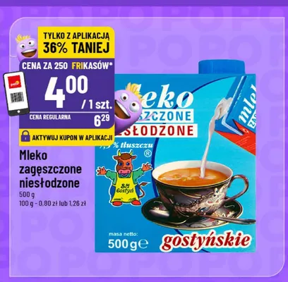 Mleko zagęszczone niesłodzone Gostyńskie promocja w POLOmarket