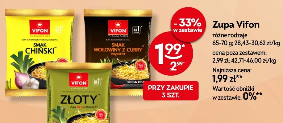 Zupa Vifon smak chiński promocja w Żabka