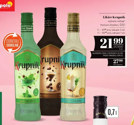 Likier Krupnik wybrane rodzaje promocja w POLOmarket