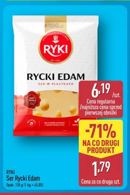 Ser Rycki Edam Ryki promocja w Aldi