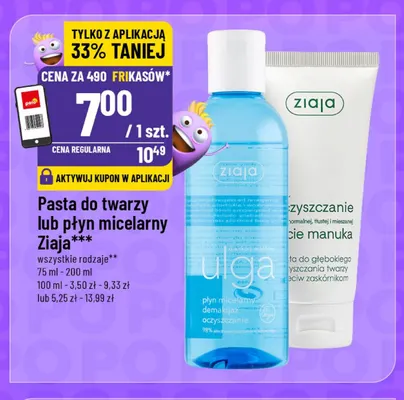 Płyn micelarny Ziaja promocja w POLOmarket