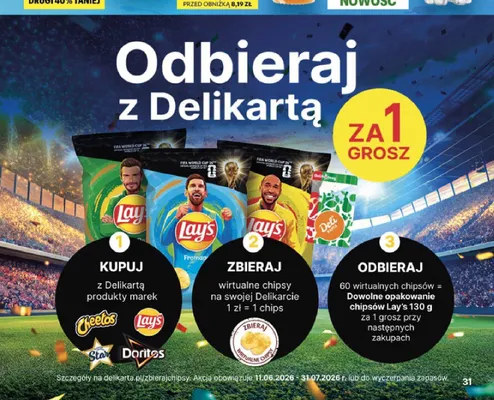 Chipsy Lay's promocja w Delikatesy Centrum