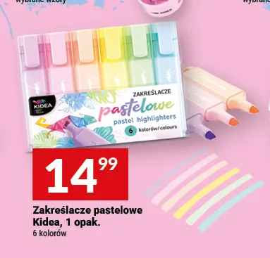 Zakreślacze pastelowe Kidea promocja w Twój Market