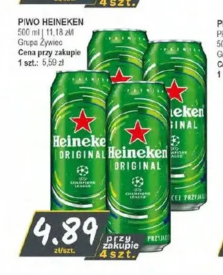Piwo Heineken Original promocja w Słoneczko