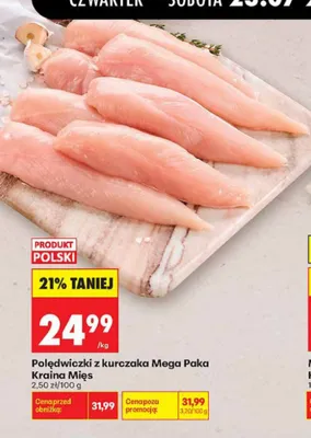 Polędwiczki z kurczaka Mega Paka Kraina Mięs promocja w Biedronka