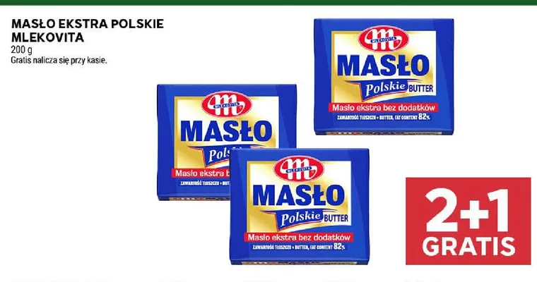 Masło ekstra polskie Mlekovita promocja w Stokrotka