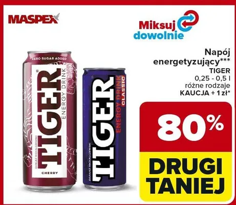 Napój energetyzujący Tiger promocja w Carrefour