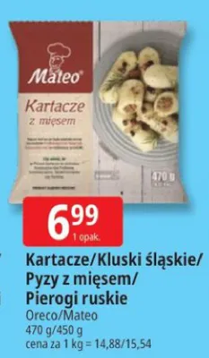 Kartacze/Kluski śląskie/Pyzy z mięsem/Pierogi ruskie promocja w Leclerc