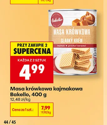 Masa krówkowa kajmakowa Bakello promocja w Biedronka