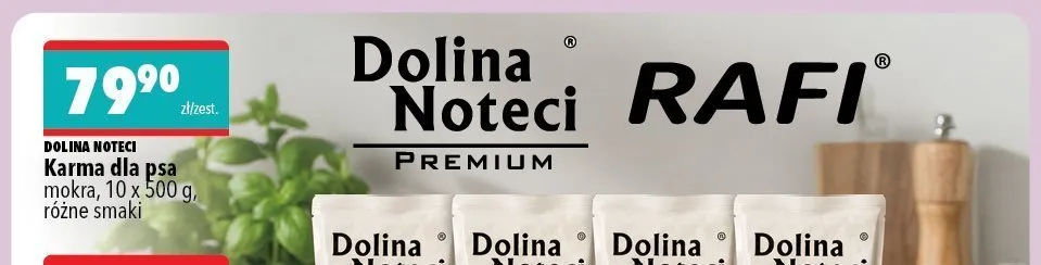 Karma dla psa mokra Dolina Noteci Premium z wołowiną promocja w Biedronka Home