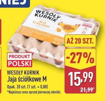 Jaja ściółkowe M Wesoły Kurnik promocja w Aldi