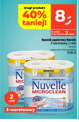 Ręcznik papierowy Nuvelle 3-warstwowy 2-pak promocja w Dealz