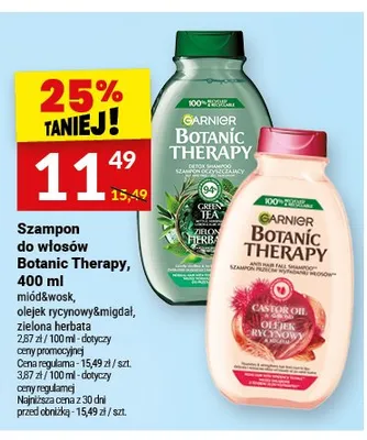 Szampon do włosów Botanic Therapy miód & wosk promocja w Twój Market