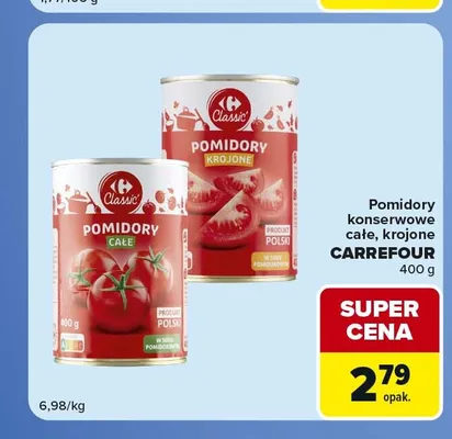 Pomidory konserwowe całe Carrefour Classic promocja w Carrefour Express