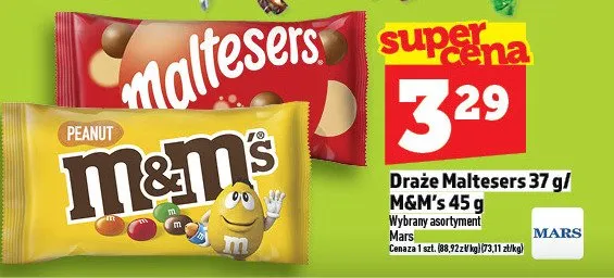 Drażetki M&M's peanut promocja w TOPAZ